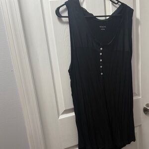 Merona Black Button-Front Tank Top